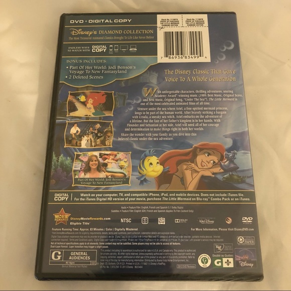 Little Mermaid dvd - Picture 2 of 2